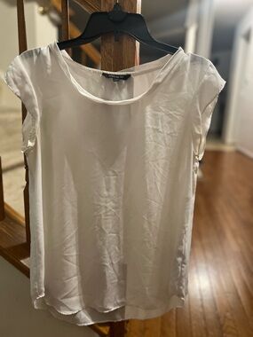 Banana Republic White Cap Sleeve Blouse